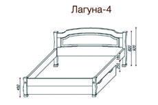 Кровать деревянная "Лагуна-4" (без ящика)