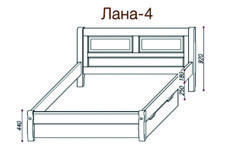 Кровать деревянная "Лана-4" (без ящика)