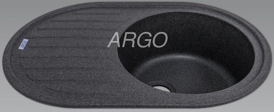 кухонная гранитная мойка  Albero (argo)-Графит(13) профиль