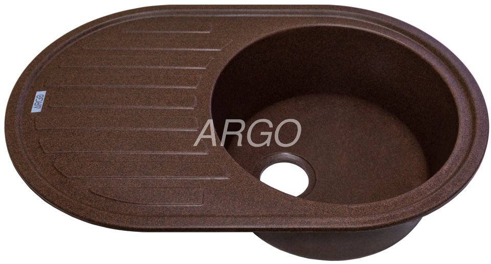 кухонная гранитная мойка  Albero (argo)-Mokko(12) профиль