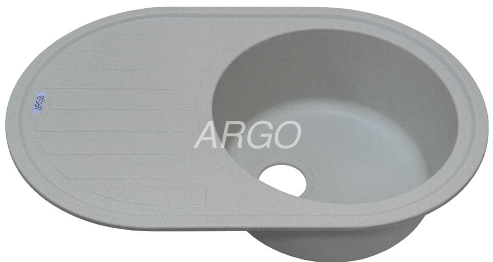 кухонная гранитная мойка  Albero (argo)-Светло-серый(09) профиль